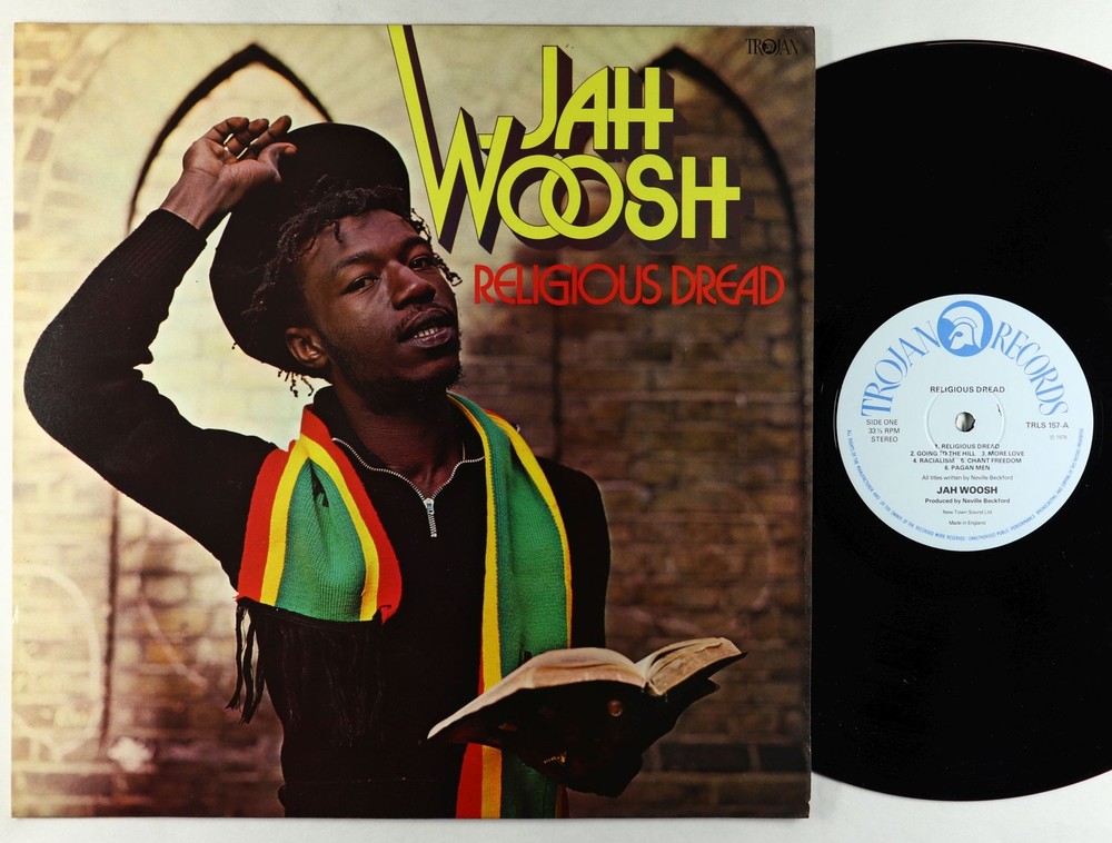 Jah Woosh - Religious Dread LP - Trojan UK VG++