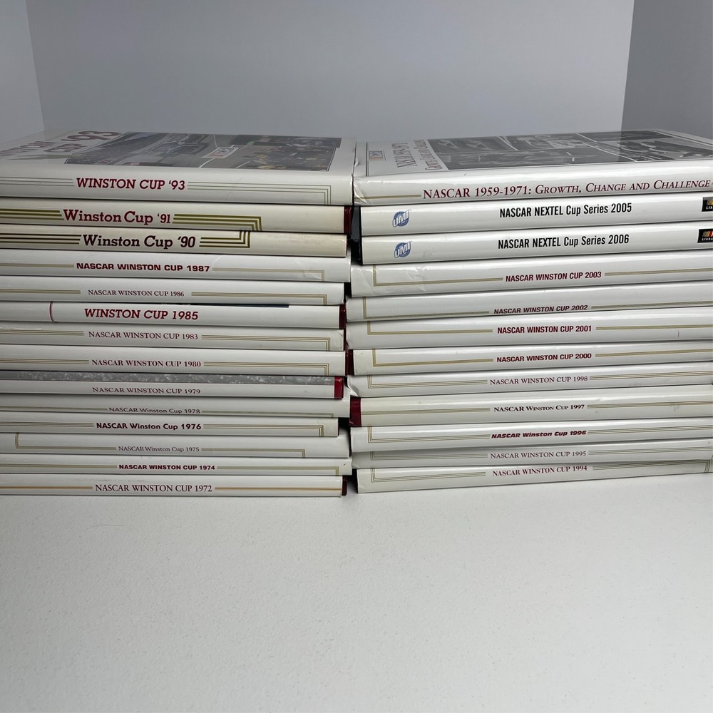 Massive Lot of Nascar Winston Cup and Misc Hardcover Books Collectible VTG (26)
