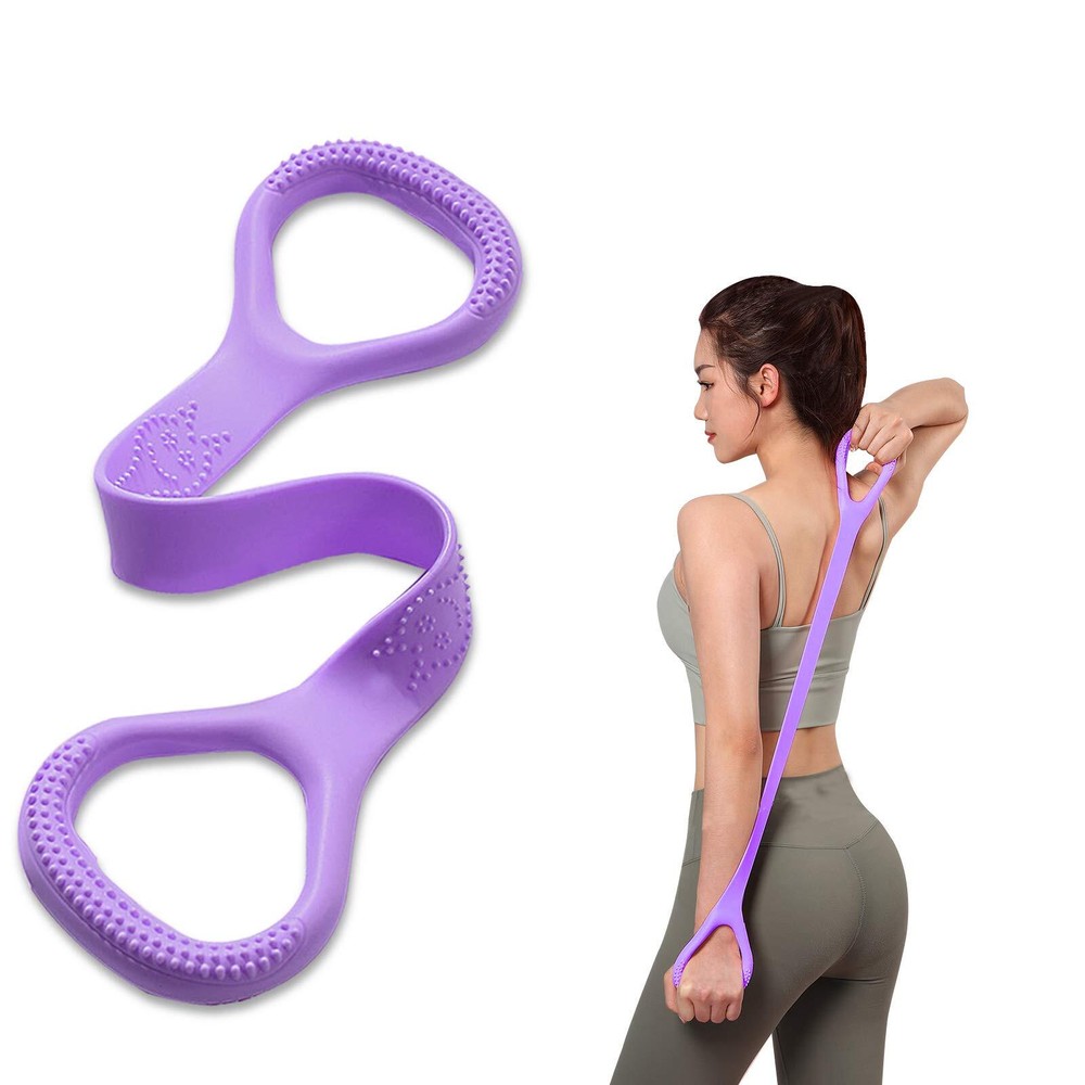 Figure 8 Fitness Resistance Band, Arm|Back Training Elastic Ropes - Pure Barr...