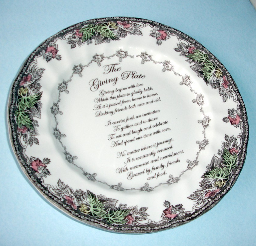 Johnson Brothers Friendly Village The Giving Plate 10.5