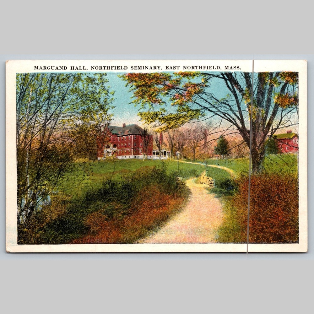 Postcard Marquand Hall Northfield Seminary East Northfield MA