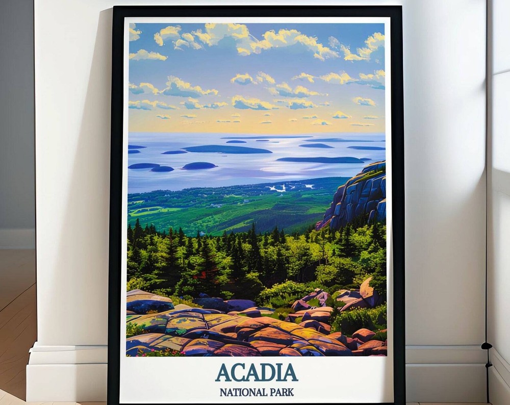 Acadia Poster Cadillac Mountain Art Acadia Gift National Park Print