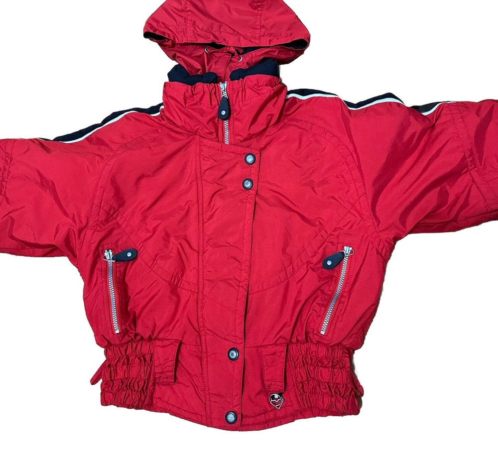 Obermeyer Jacket Womens Size 8 Red Full Zip Ski Parka Coat