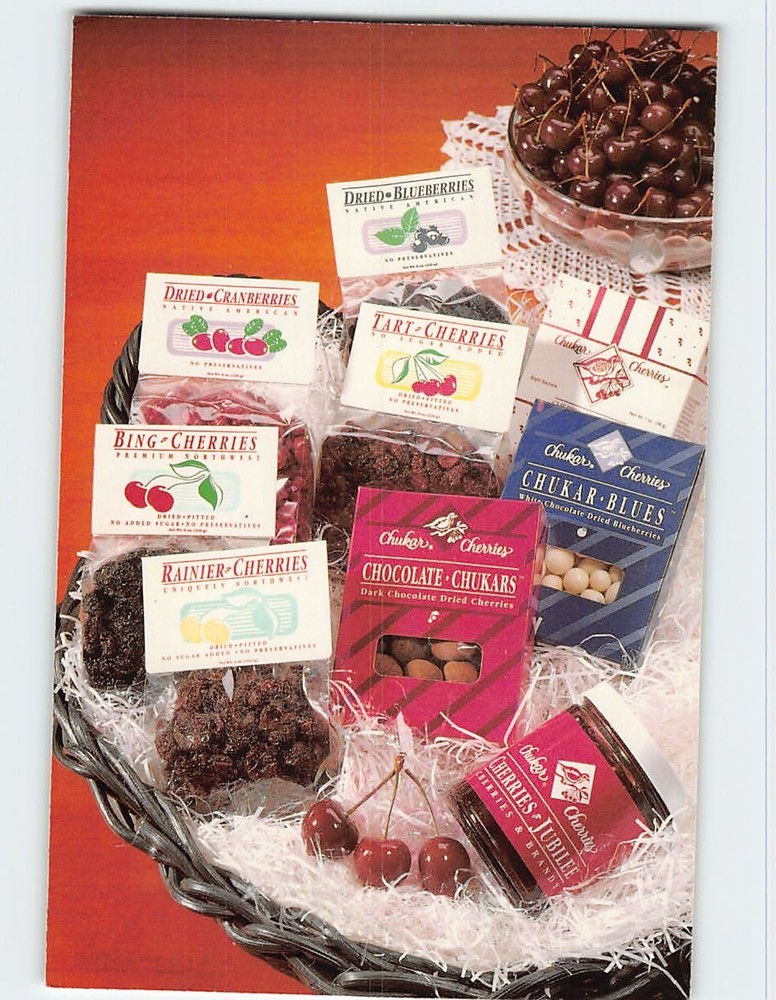 Postcard Chukar Cherries Advertisement