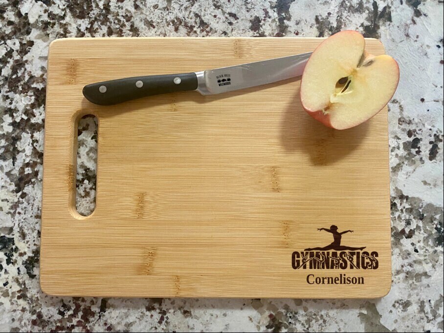 Gymnastics Cutting Board | Gymnast Charcuterie Board | Custom Serving Tray |