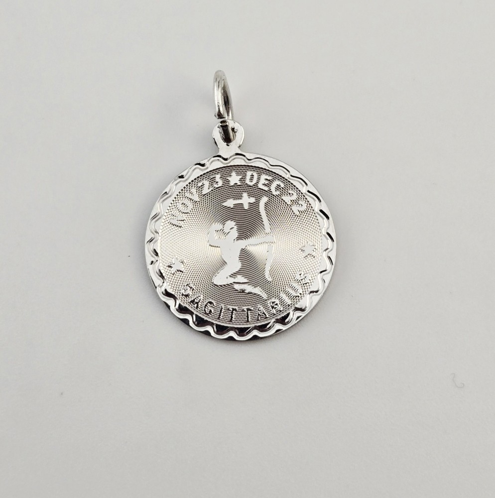 VTG Sterling Silver Zodiac Sagittarius Cupid Celestial Charm Pendant - 2.4g