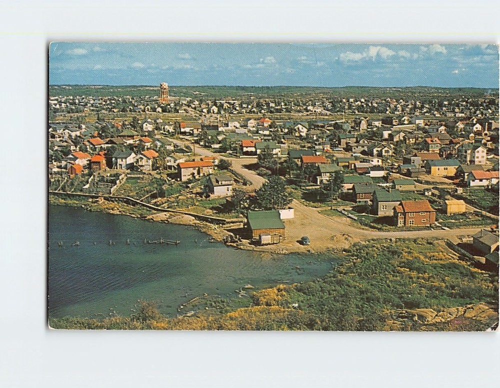 Postcard Looking East Over Ross Lake Area  Flin Flon Manitoba Canada