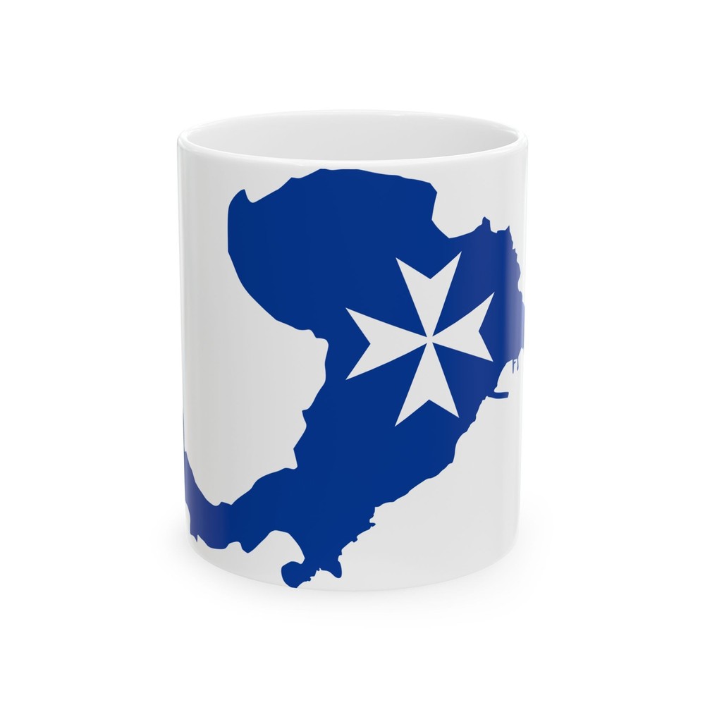 Flag map of Amalfi (Italy) White Coffee Mug