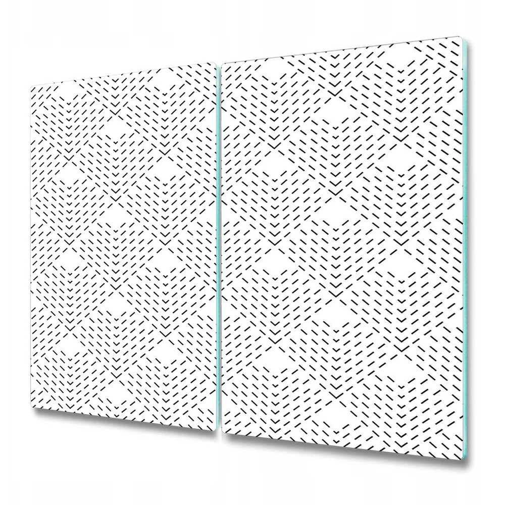 Tempered Glass Chopping Cutting Board Abstract geometry triangles white 2x30x52