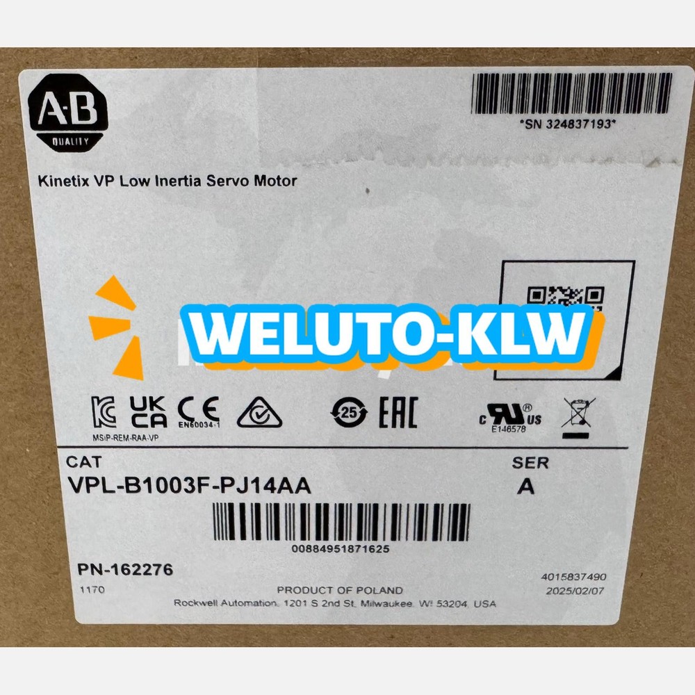 VPL-B1003F-PJ14AA New NEW PLC Kinetix VP Low Inertia Servo Motor US Stock