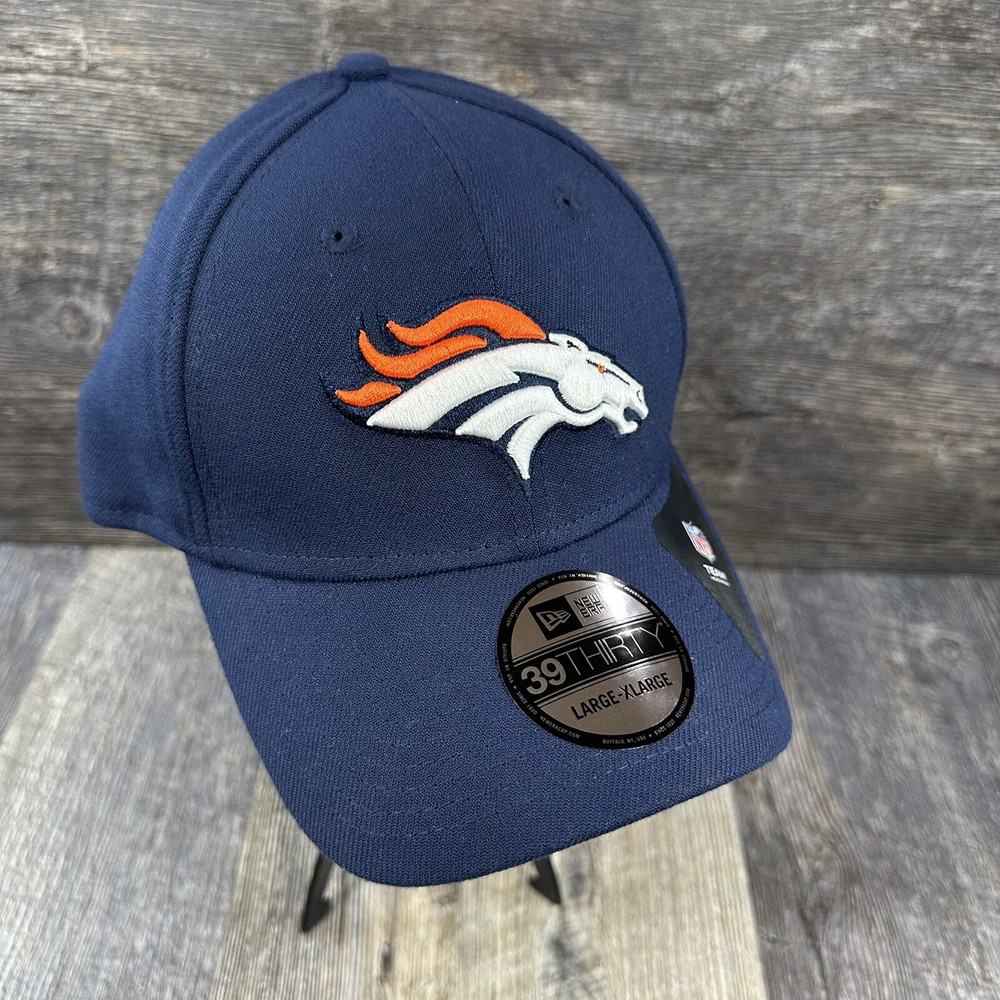 NFL Denver Broncos New Era 39THIRTY Flex Team Classic Hat Navy Blue Size L-XL