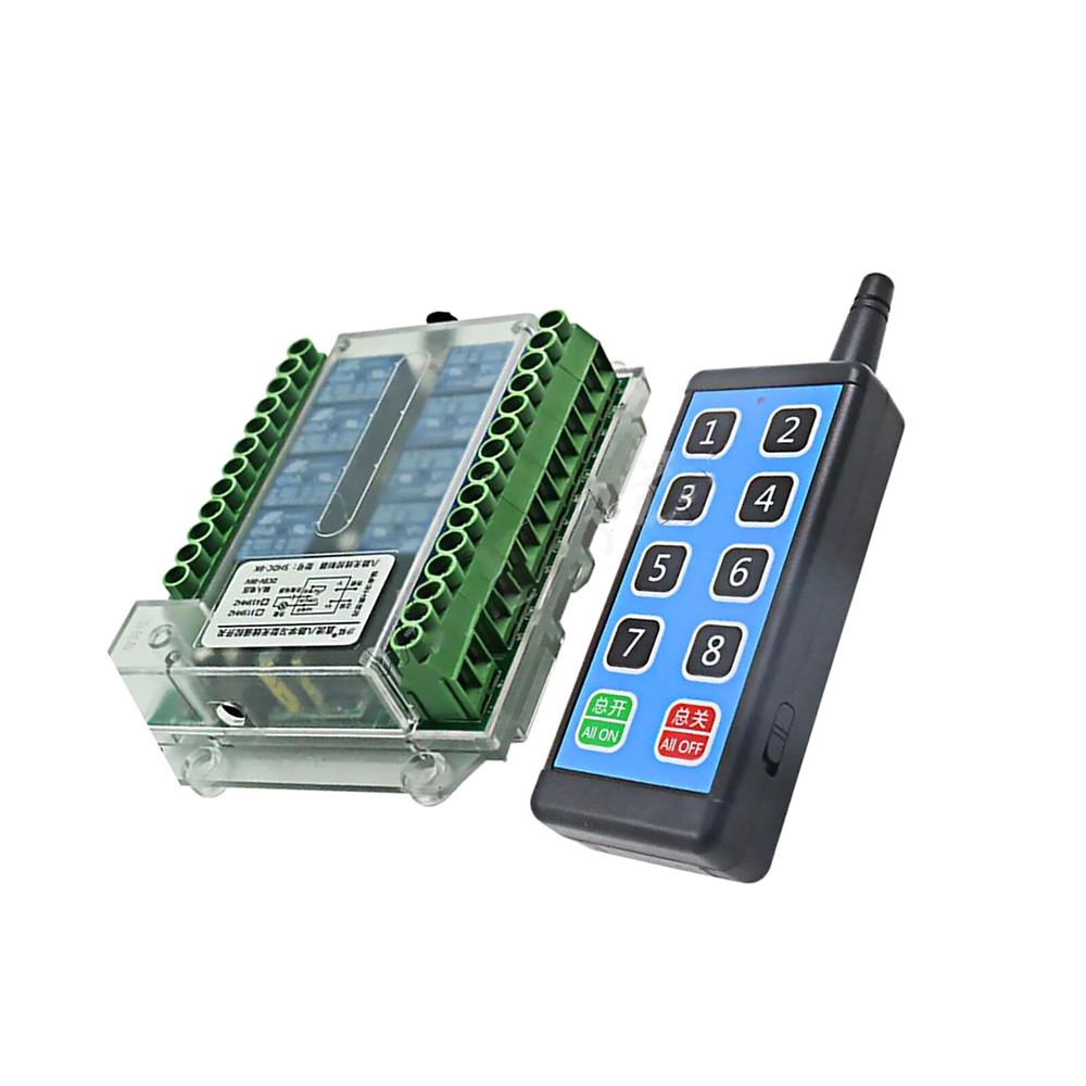 Safe 8 Channel Wireless RF433MHz Remote Control Switch Relay Module DC8-86V