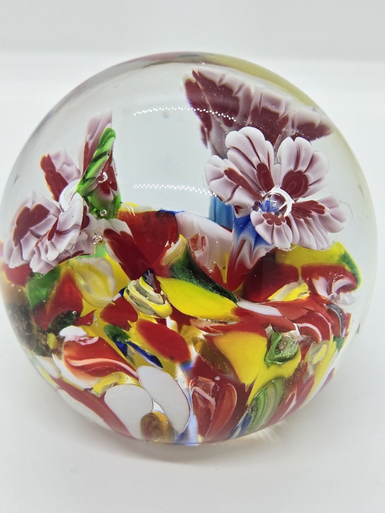 Venetian Glass Paperweight Vetro Artistico Veneziano Hand Made In Murano Italy