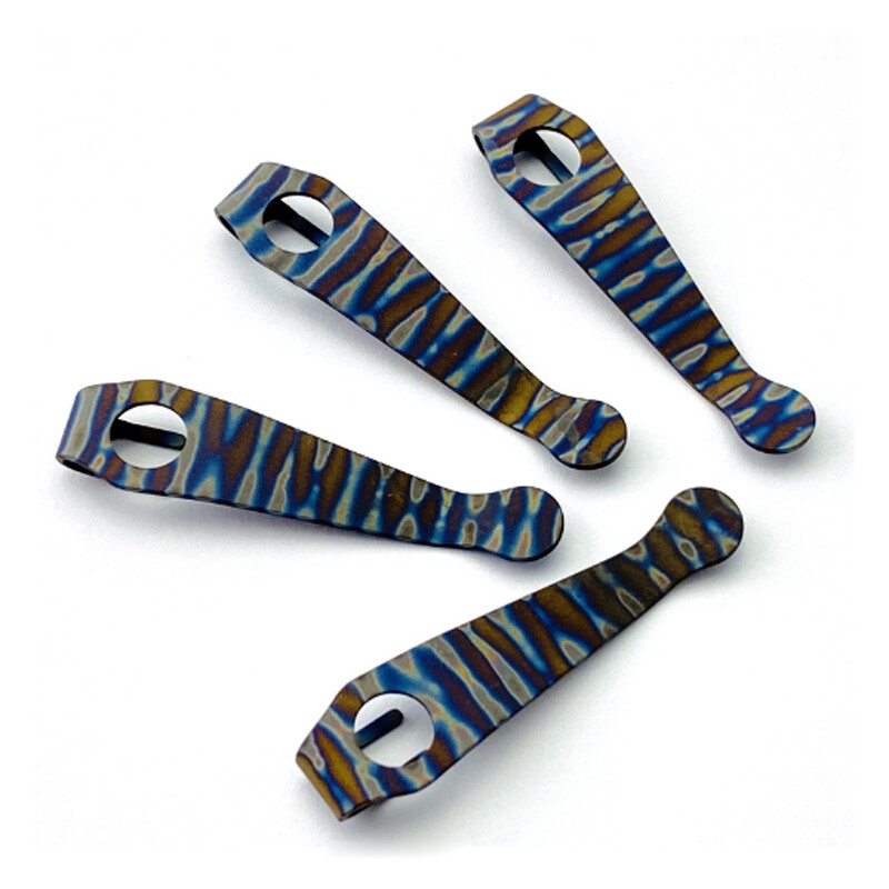 Folding Knife Titanium Back Clip Pocket Clip for Spyderco C223 Para3 Lightweight