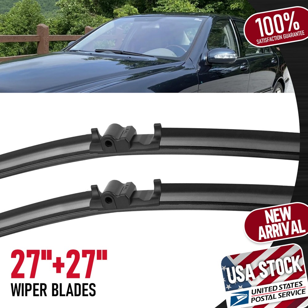27-inch Pair Frameless Bracketless Windshield Wiper Blades