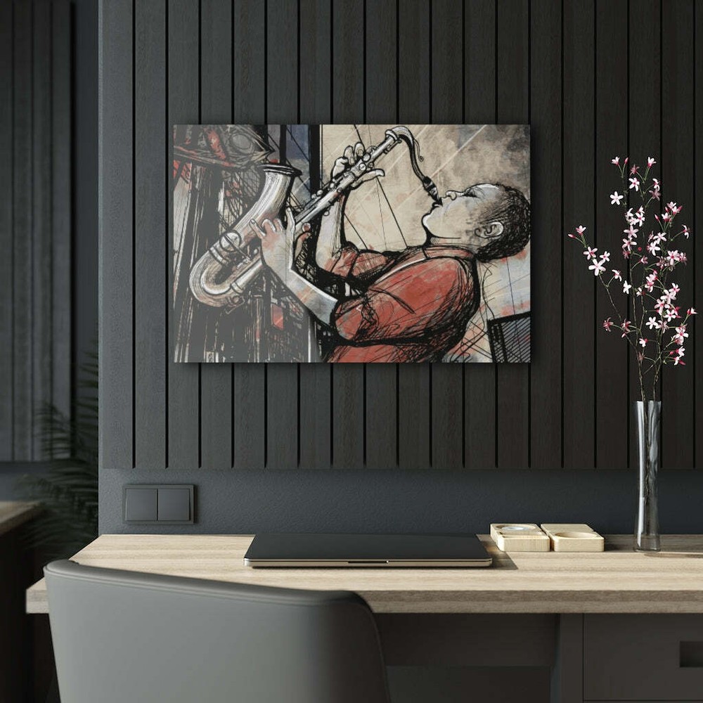 Jazz Music Art Acrylic Glass Prints for Wall Decor  