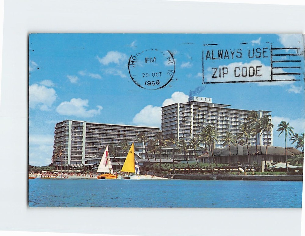 Postcard Reef Hotel Waikiki Honolulu Hawaii USA
