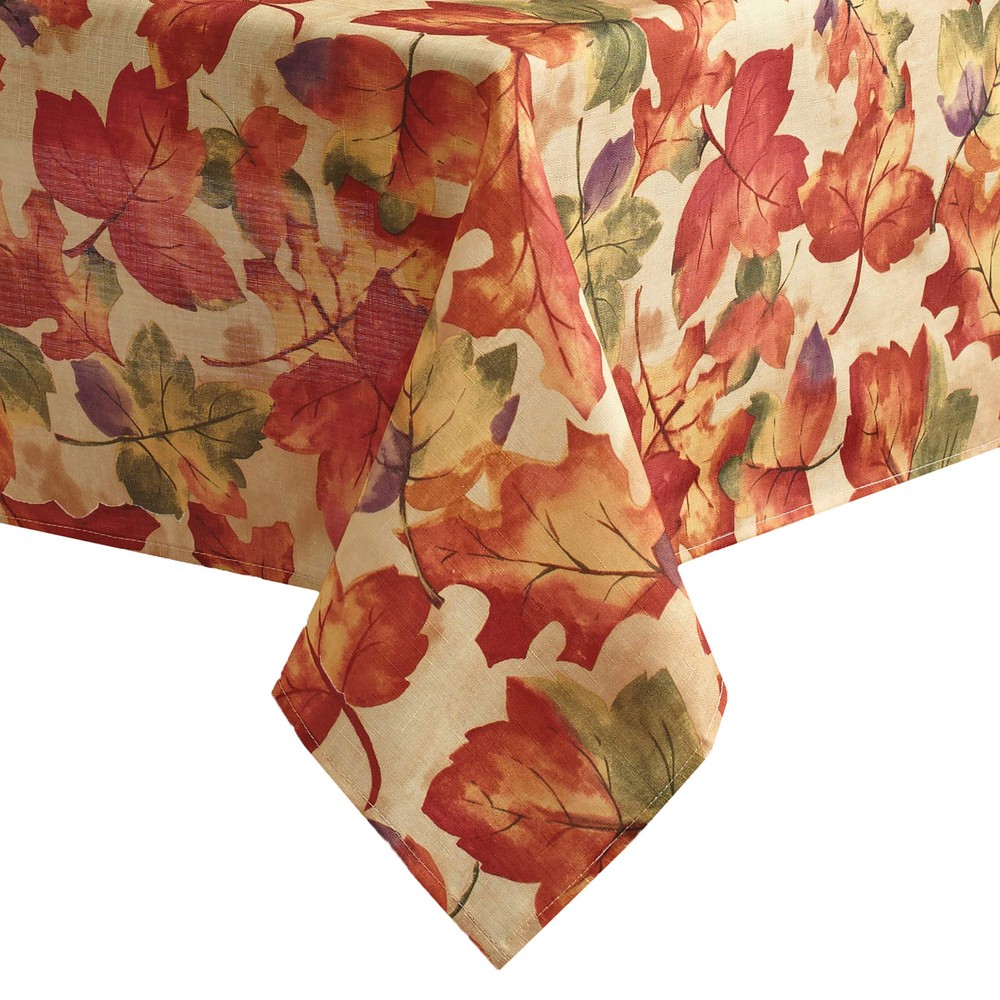 Home Fashions Harvest-Festival Fall Printed Tablecloth 60 x 84 Oblong