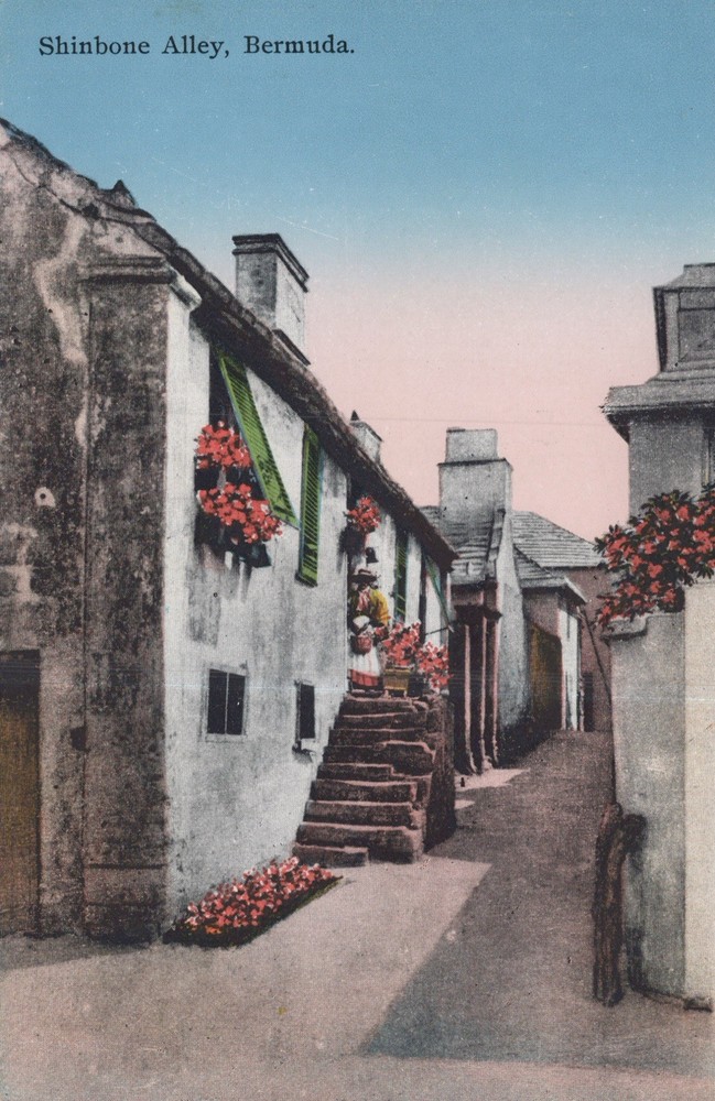 Shinbone Alley, Bermuda Vintage 1915 Postcard