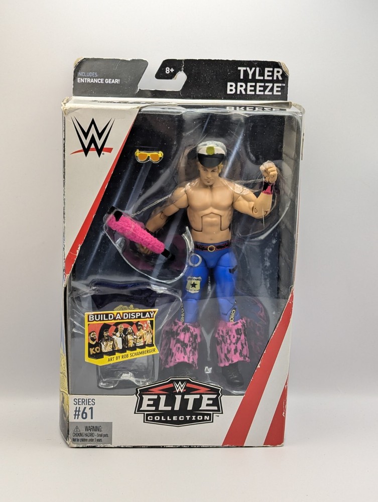 2018 WWE Mattel Tyler Breeze Elite Wrestling Figure Series 61 Breezango Box Dmg