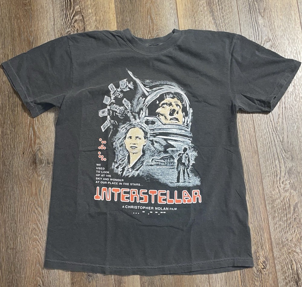 Interstellar 2014 -  SciFi Action Movie Rare Promo Graphic T Shirt MINT Mens M