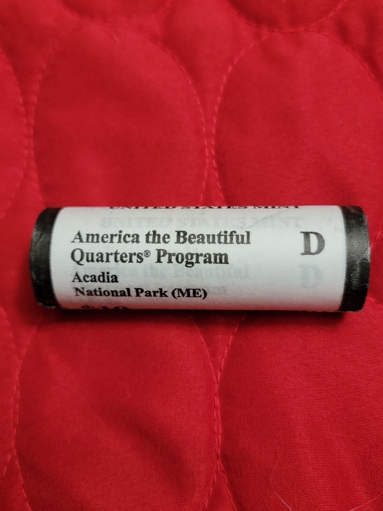 2012 D Acadia National Park America Beautiful Quarter Roll Uncirculated US Mint-image