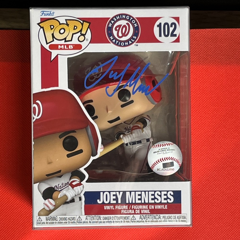 Joey Meneses Signed Funko Autographed #102 Washington Nationals w/COA Hologram