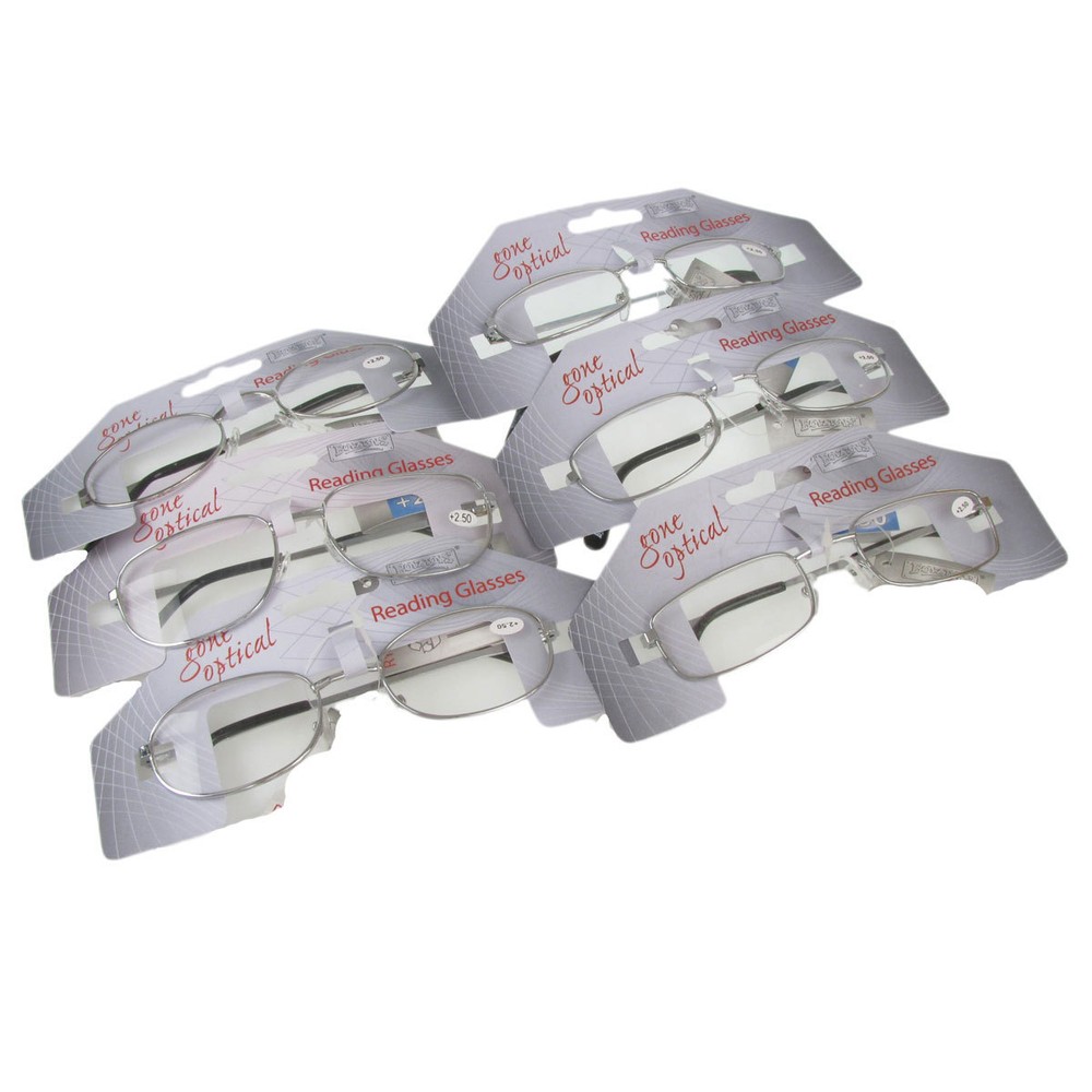 Unisex Silver Metal Frame Reading Glasses +1.00 by Boyz Toys Gone Optical