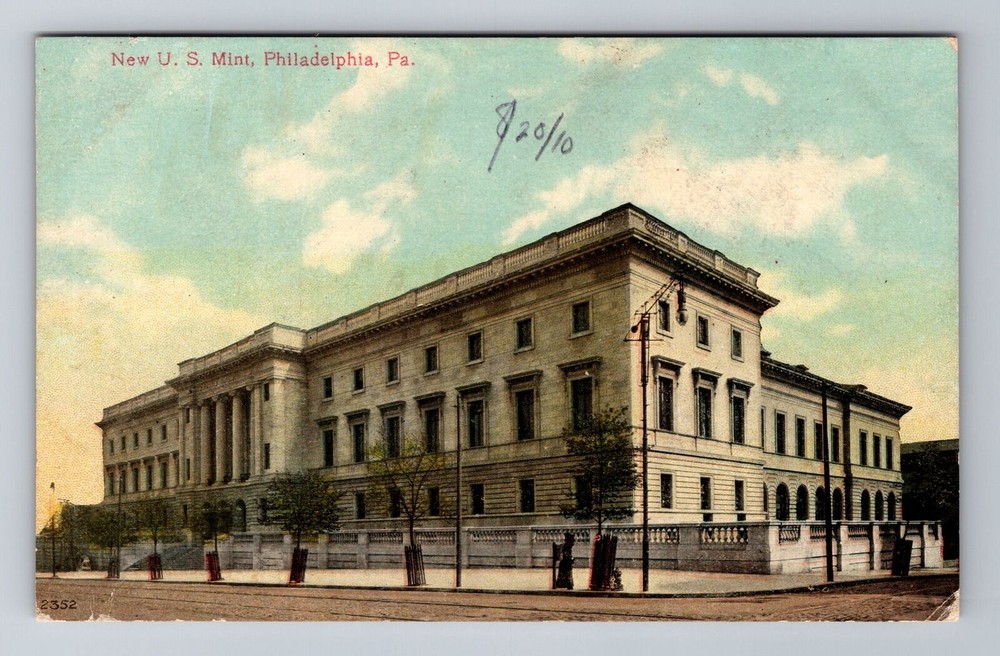Philadelphia PA-Pennsylvania, New U.S. Mint Building, Antique Vintage Postcard