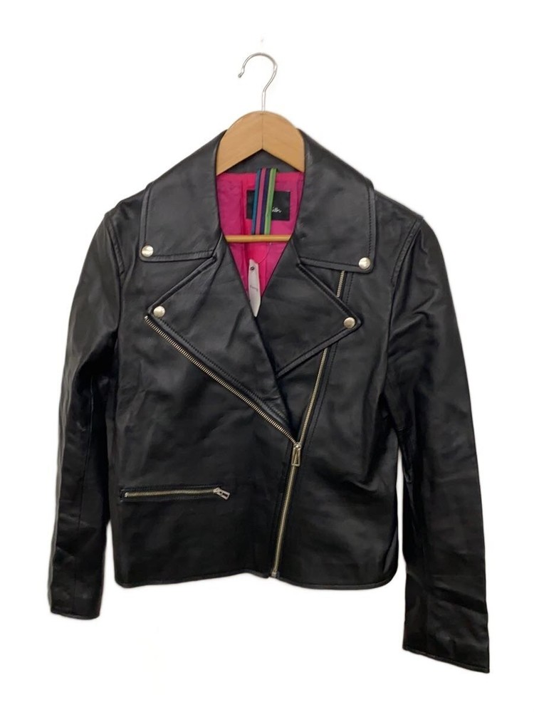 Paul Smith Double Riders Jacket/42/Sheep Leather/Blk 31901