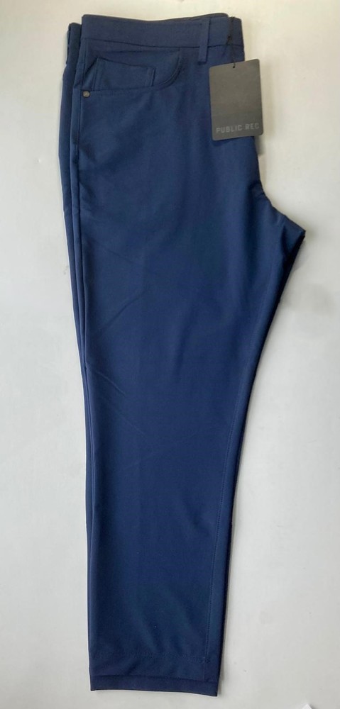 Public Rec Men Workday Pant Navy Blue Technical 5-Pocket Stretch Chino 38x30 NWT