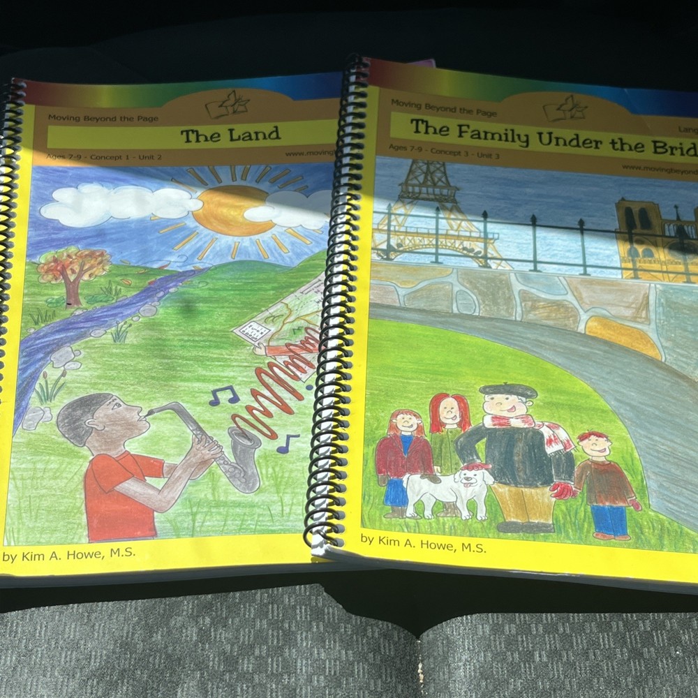 Lot of 2 Moving beyond the Page Books - Ages 7-9 Homeschool concept 1 & 2