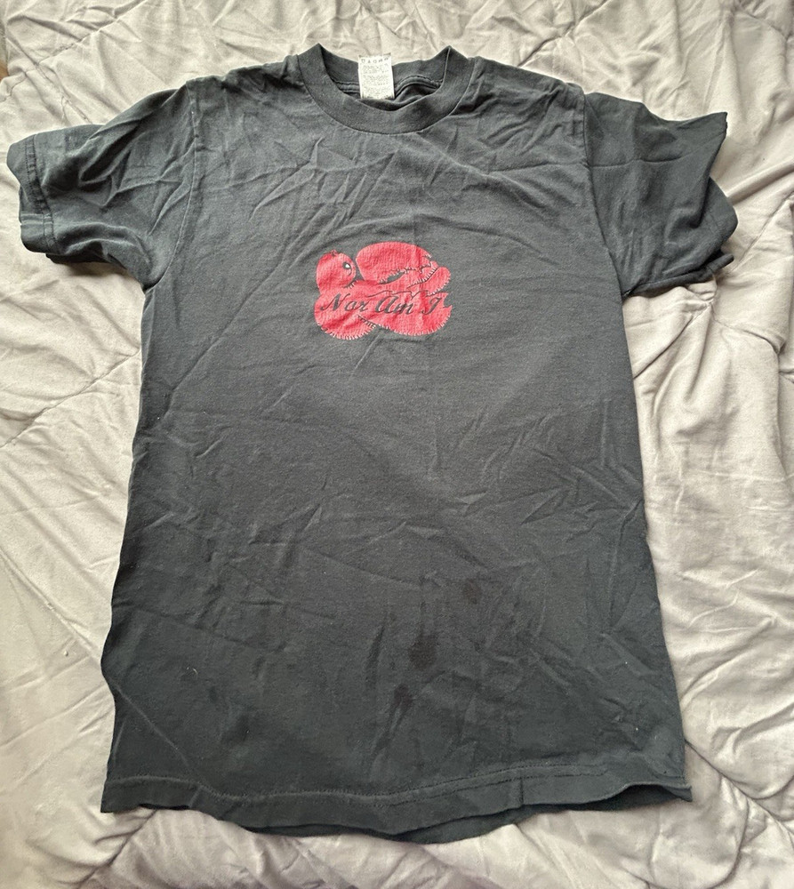 Fruit of the Loom BEST Black Turtle Graphic Crew Neck Knit Men's T-Shirt Size S