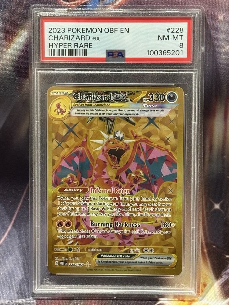 Charizard ex 228/197 Holo Rare Pokemon Card Obsidian Flames Sv03