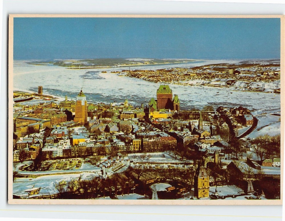 Postcard Aerial View Quebec Canada