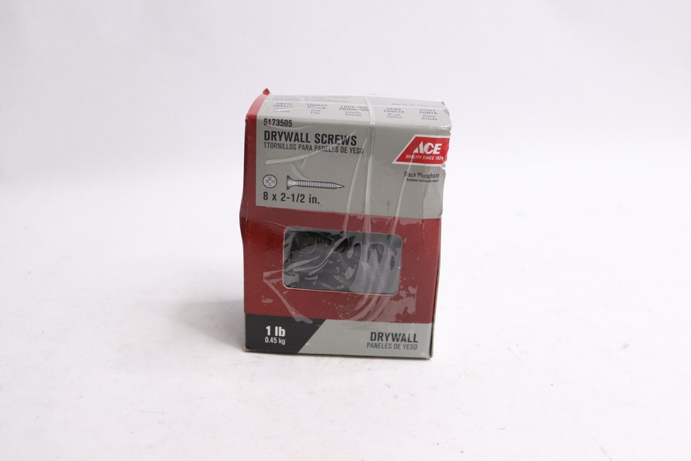 Ace Phillips Black Phosphate Drywall Screws 8x2.5in 1Lb Pack-image
