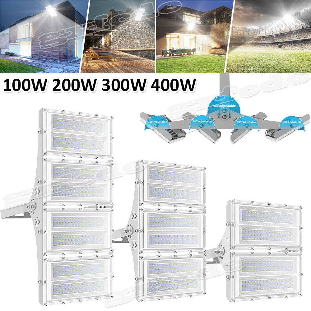 100-400Watt LED Flood Light Outdoor Spotlight Garden Yard Lamp Stadium Lighting