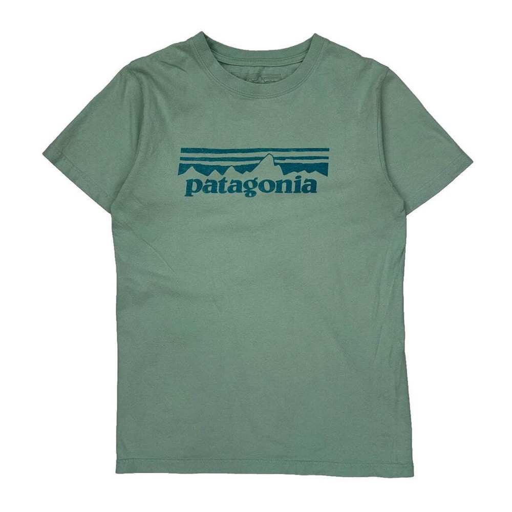 Patagonia Slim Fit T-Shirt - Small Green Cotton