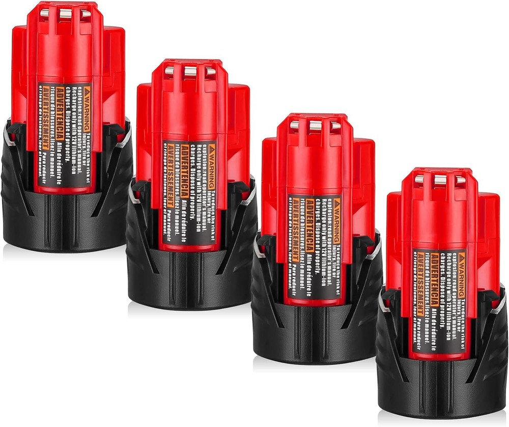 4 Pack Milwaukee M12 12V Li-ion 3.5Ah Battery 48-11-2420 48-11-2401 New