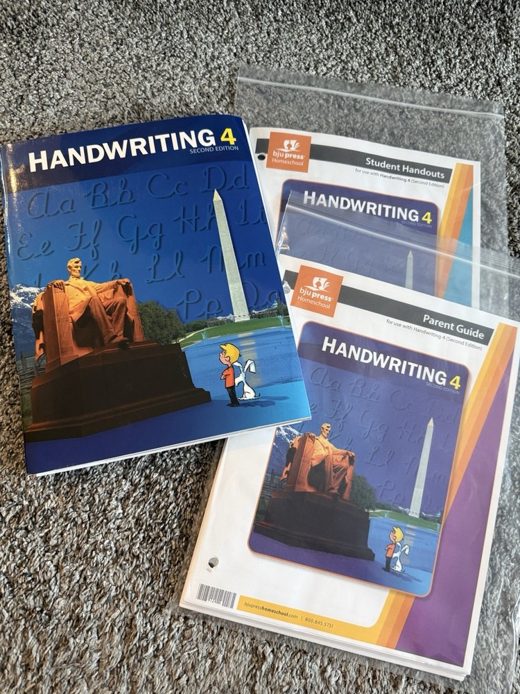 BJU Press Handwriting 4 Student Worktext 4th Grade Parent Guide Handouts