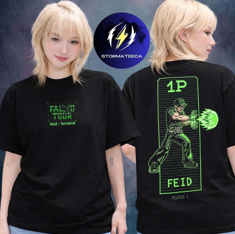 Feid Merch Falxxo Tour 2026 Player 1 Two Sided Unisex T-Shirt