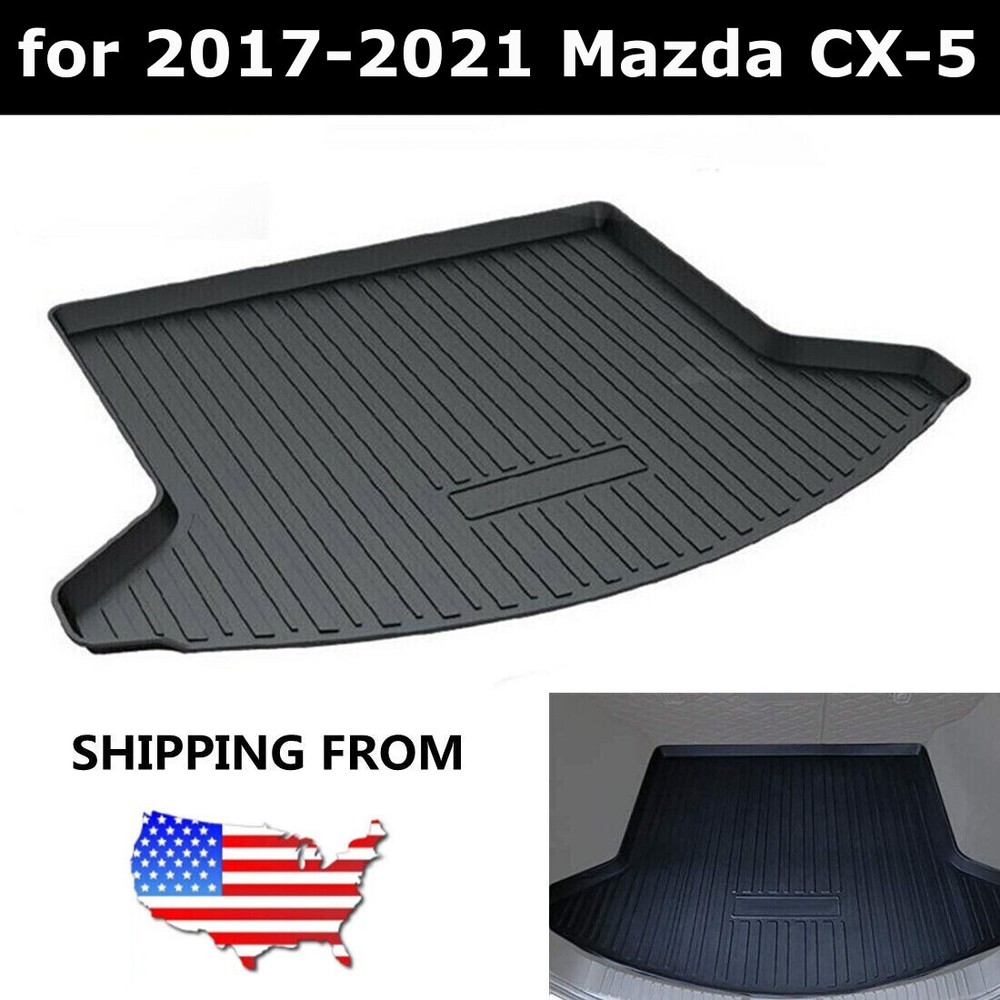 Black TPO Trunk Tray Boot Liner Floor Cover Mat for Mazda CX-5 2017-2020 2021