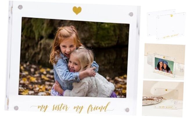 Sister Picture Frame 5x7 Vertical Keepsake Gift for Best Friends & Soul Sisters