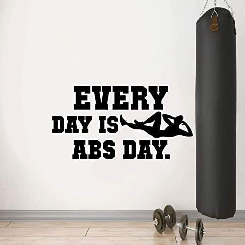 Abs Workout Vinyl Wall Decal for Home Gym Fitness Room Decor-image