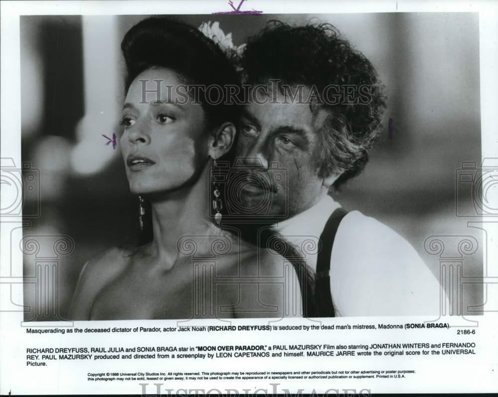 1988 Press Photo Richard Dreyfuss and Sonia Braga in 