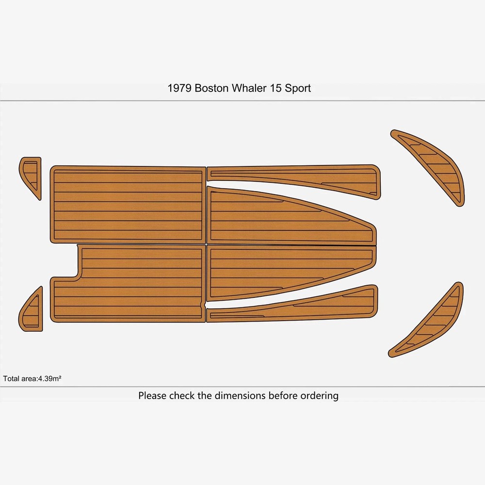 1979 Boston Whaler 15 Sport EVA Faux Teak Marine foam Floor