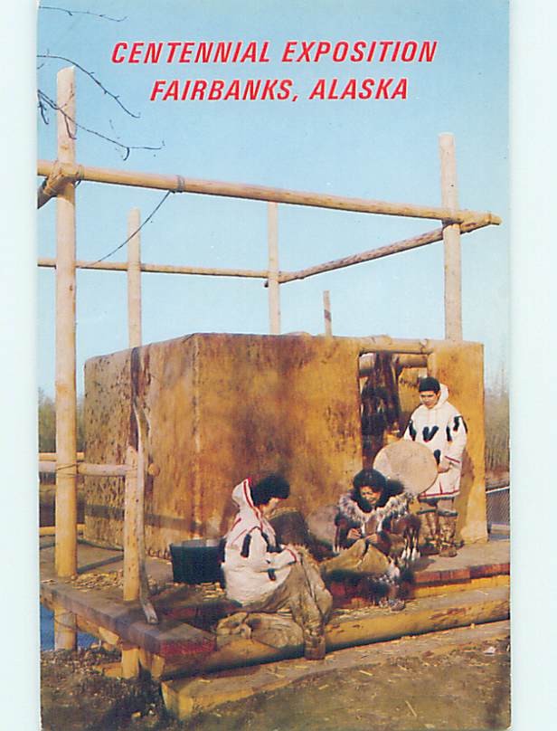 Unused 1967 NATIVE ESKIMO AT CENTENNIAL Fairbanks Alaska AK : clearance hn4084