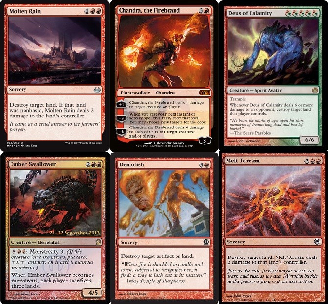 Land Destruction (Mono Red) Deck - Chandra - Deus MTG Magic Gathering 60 cards