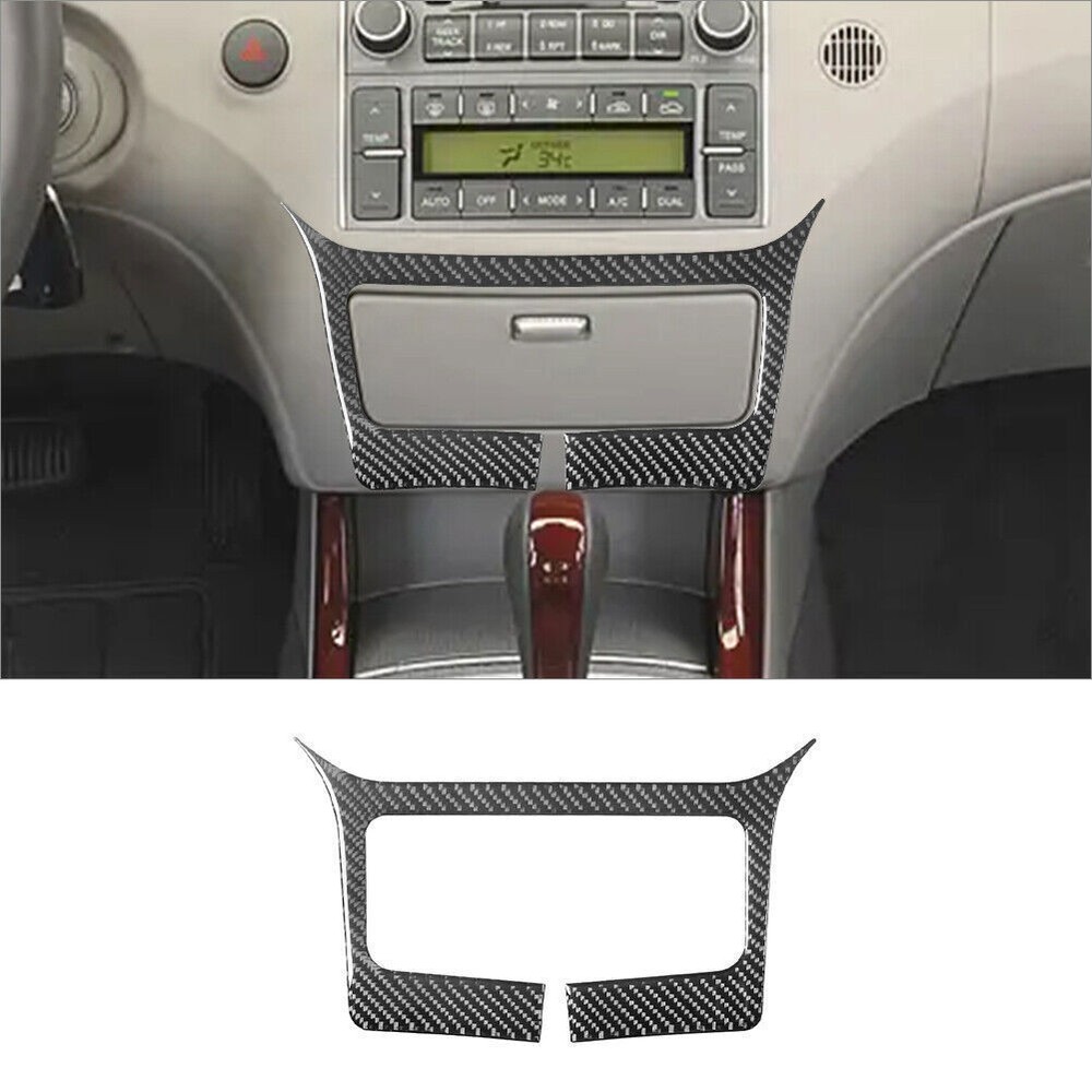 For Hyundai Azera 2006-11 Carbon Fiber Interior Center Storage Frame Cover Trim