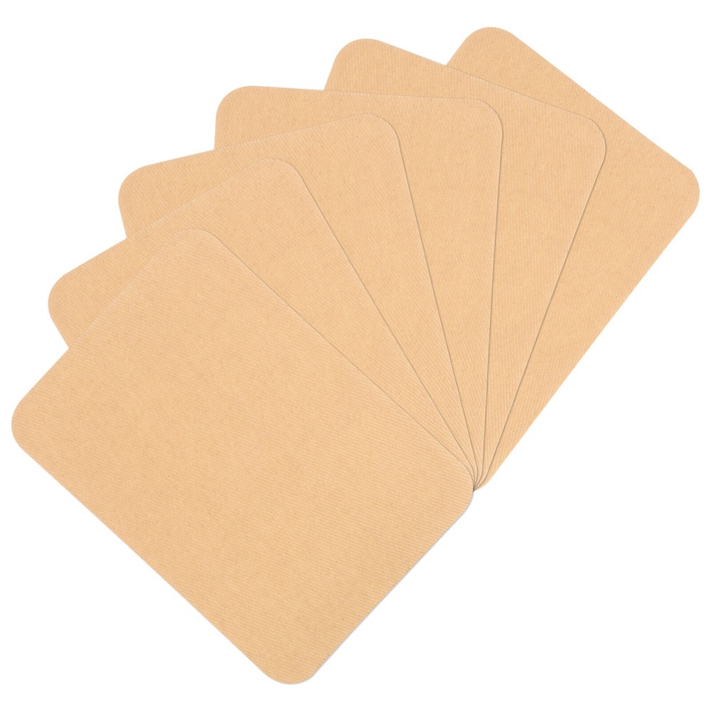6Pcs Iron-On Fabric Patches 3x4.25 Inch for Clothing Repair Cotton Khaki  